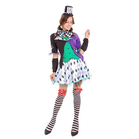 Anime Alice In Wonderland Clown Mad Hatter Maid