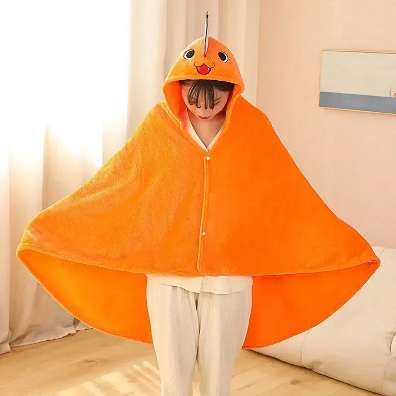 Anime Chainsaw Man Cosplay Blanket Pochita Power Denji