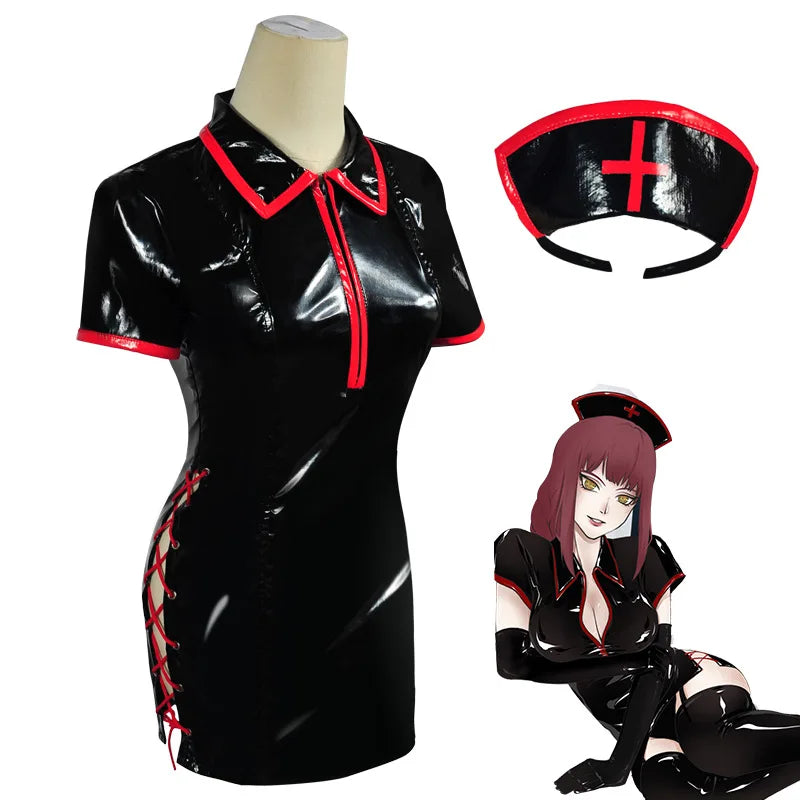 Anime Chainsaw Man Cosplay Costume Makima Nurse Uniform