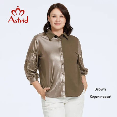 Astrid Women' Shirt Long Sleeve Cut Out Pu