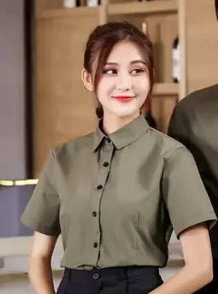 Bakery Work Wear Coffe Shop Waitress Unfiorm Short