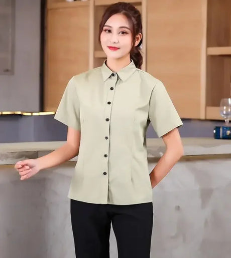 Bakery Work Wear Coffe Shop Waitress Unfiorm Short