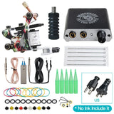 Beginner Complete Tattoo Kit Machines Gun Black Ink