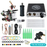 Beginner Complete Tattoo Kit Machines Gun Black Ink