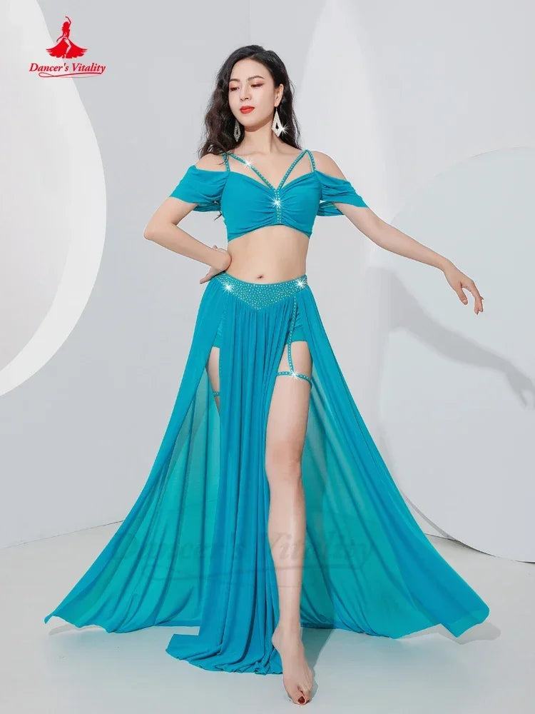 Belly Dance Professional Suit For Women Mesh Short