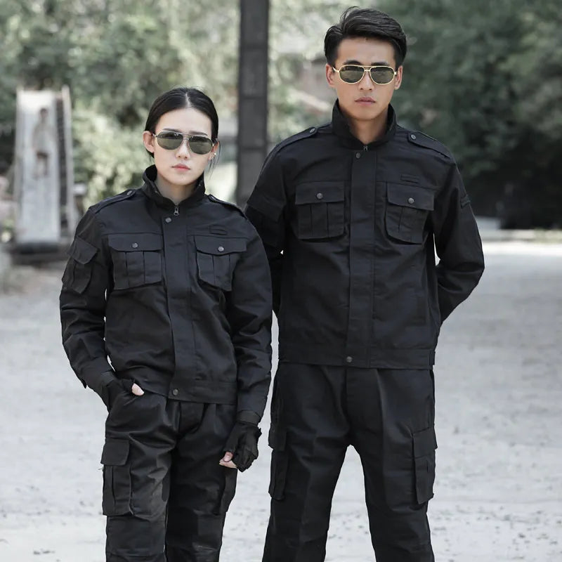 Black Military Uniform Tactical Suit Combat Shirt Uniforms