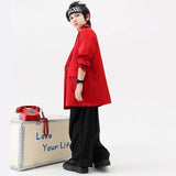 Boys Clothes Kpop Jazz Modern Dance Costume Red