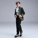 Boys European Style Court Drama Costume Children Golden