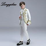Boys European Style Court Drama Costume Children Golden