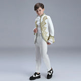 Boys European Style Court Drama Costume Children Golden