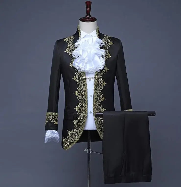 Boys European Style Court Drama Costume Children Golden