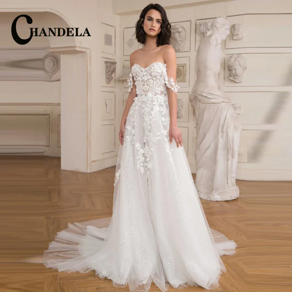 CHANDELA Elegant Wedding Dresses Off the Shoulder