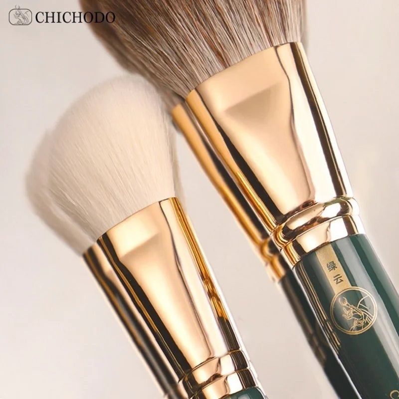 Chichodo Makeup Brush-Green Cloud Cosmetic Brushes Series-High Quality