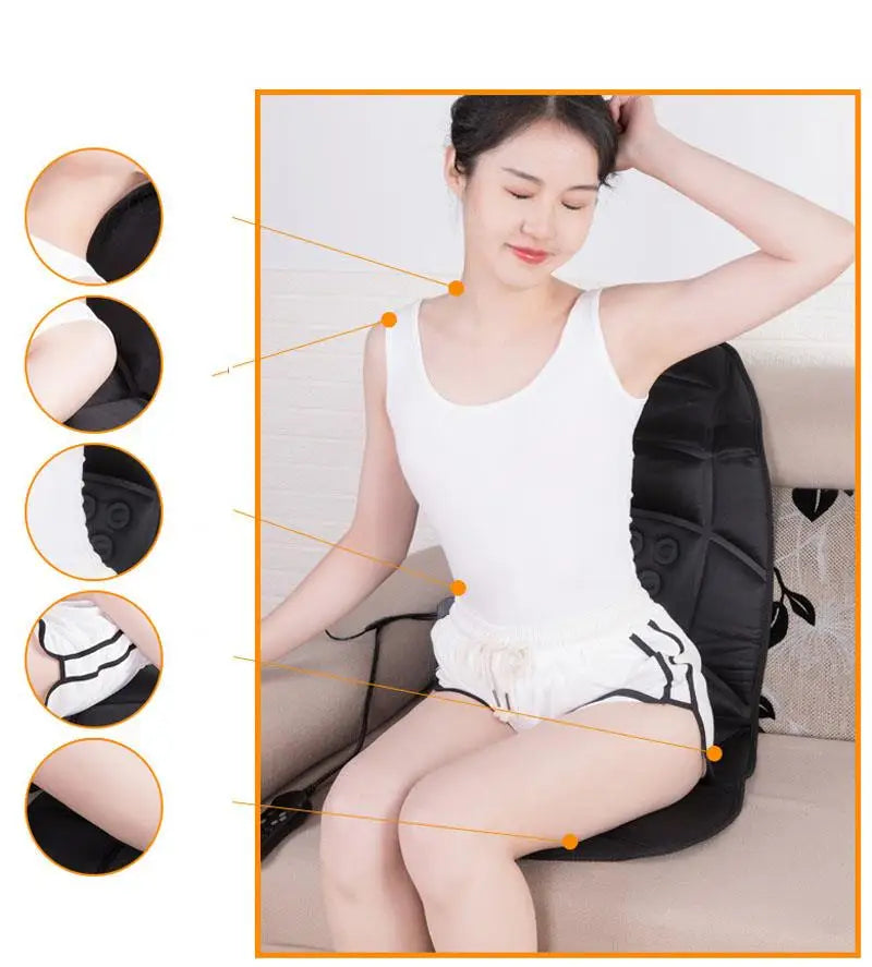 Car Home Office Full-Body Massage Cushion Heat