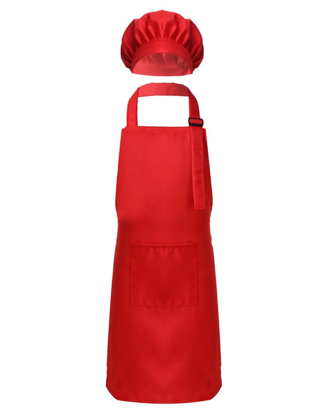 Child Kids Adjustable Apron And Chef Hat Set