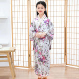 Children Girls Red Japanese Kimono Bathrobe Gown Print