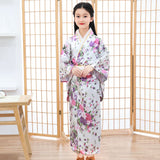Children Girls Red Japanese Kimono Bathrobe Gown Print