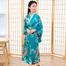 Children Girls Red Japanese Kimono Bathrobe Gown Print