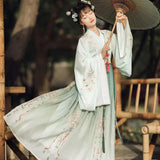 Chinese Style Hanfu Dress Women Traditional Elegant Floral