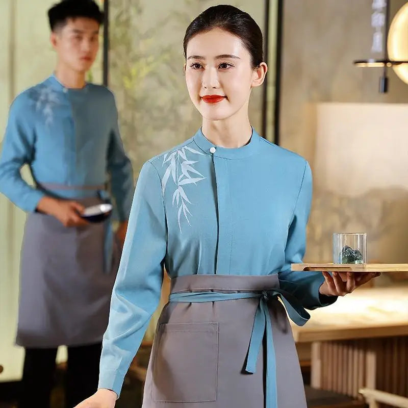 Chinese Style Restaurant Waiters Elegant Working Clothes Women