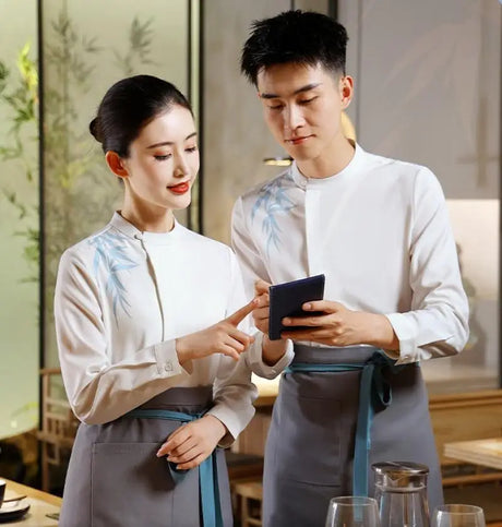 Chinese Style Restaurant Waiters Elegant Working Clothes Women