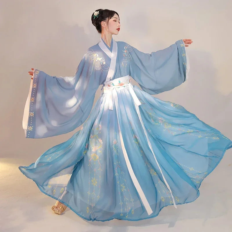 Chinese Traditional Hanfu Costume Woman Ancient Han Dynasty