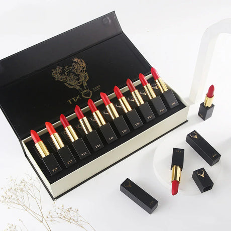 Christmas Lipstick Wooden Box Lip Gloss Collection