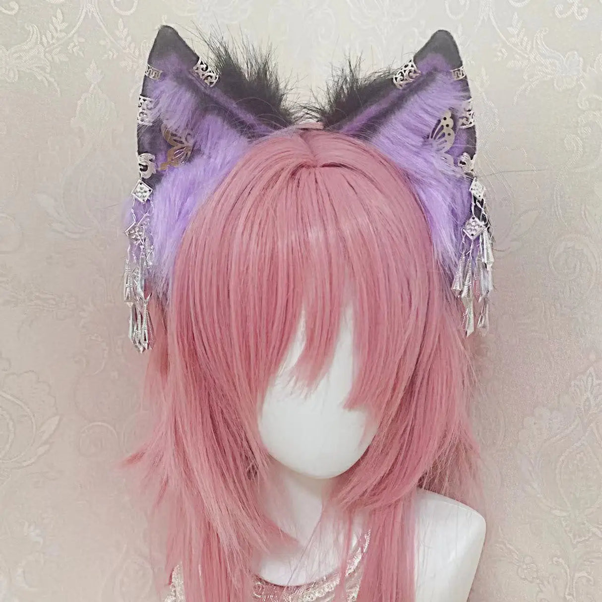 Cosplay Purple Wolf Ears Beast Ears Headband Simulation