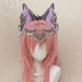 Cosplay Purple Wolf Ears Beast Ears Headband Simulation