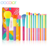 Docolor Colorful Makeup Brushes Cosmetic Foundation Powder