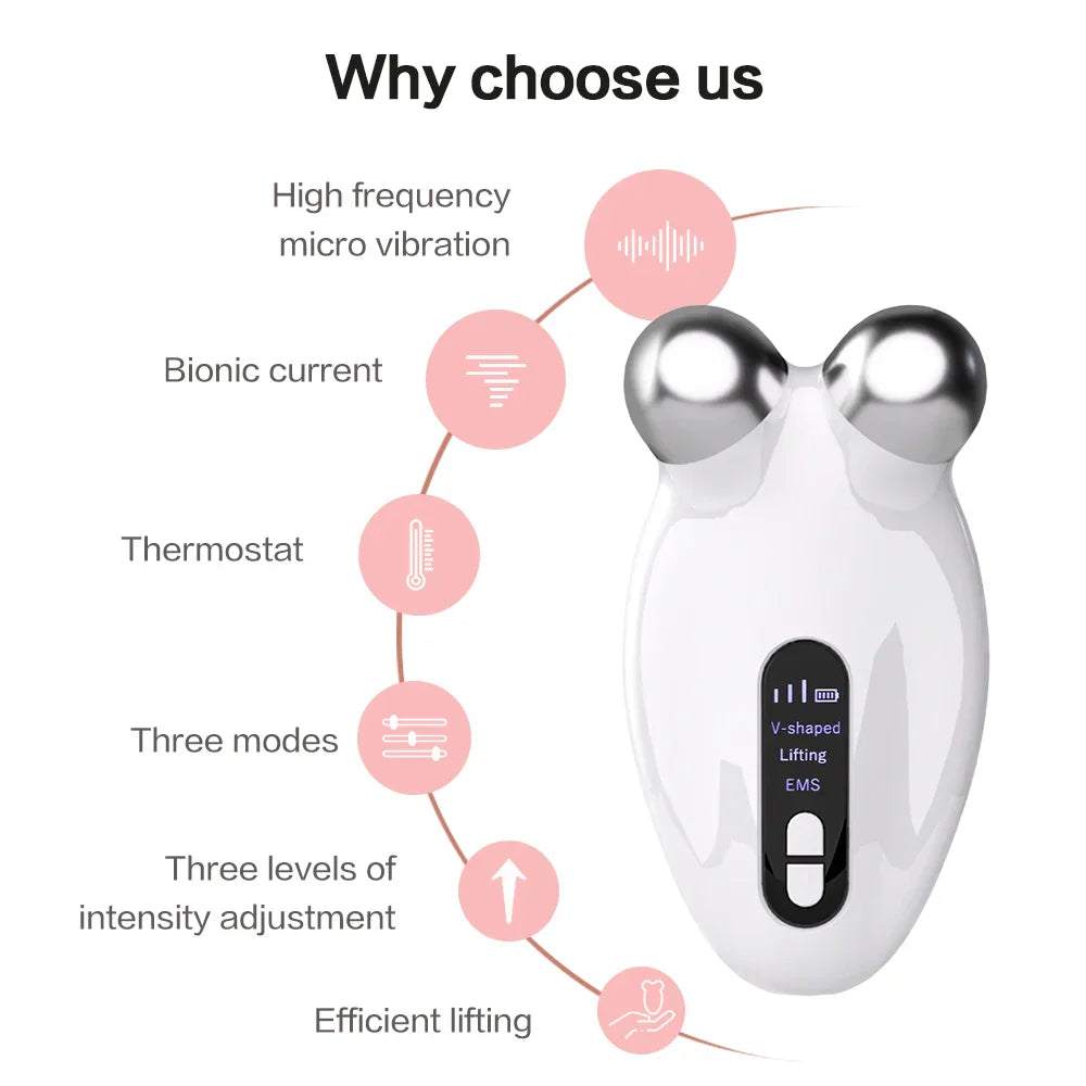 Ems Facial Massager Roller Microcurrent Face Lifting Machine