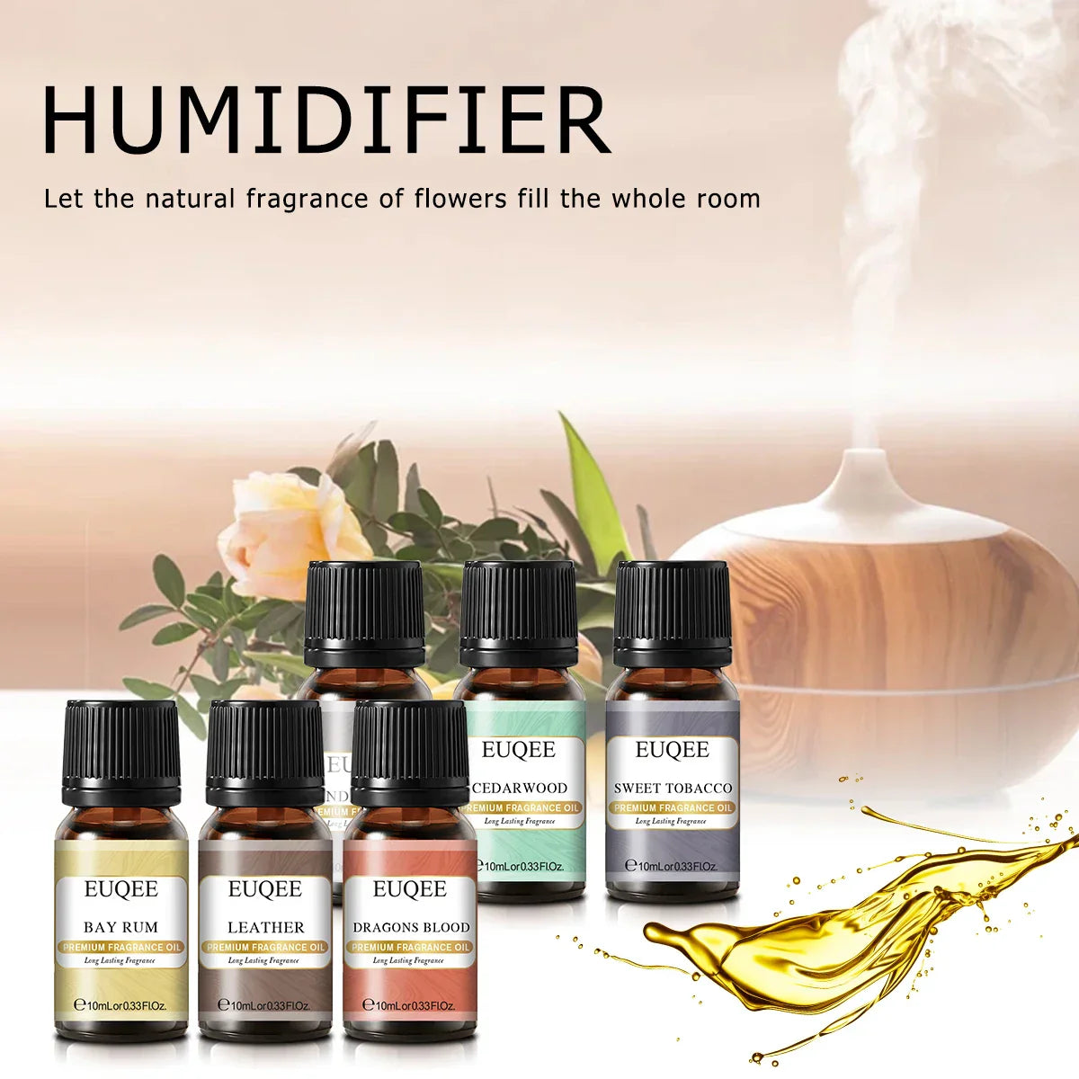 Euqee Fragrance Oil Gift Kit For Diffuser