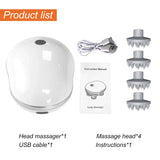 Electric Scalp Massager Head Massage Instrument Kneading Vibration