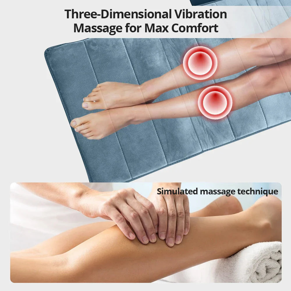 Electric Vibration Body Massage Mattress Inflatable Air Pillow