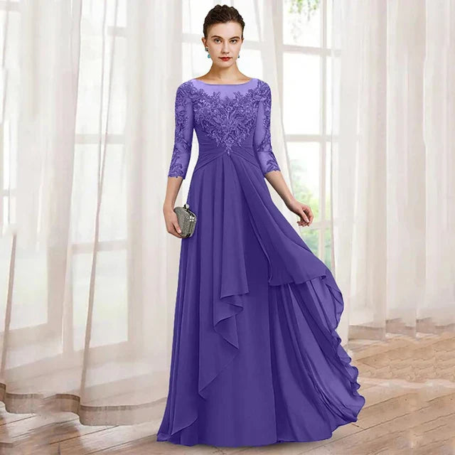 Elegant A-Line Mother Of The Bride Dresses Chiffon