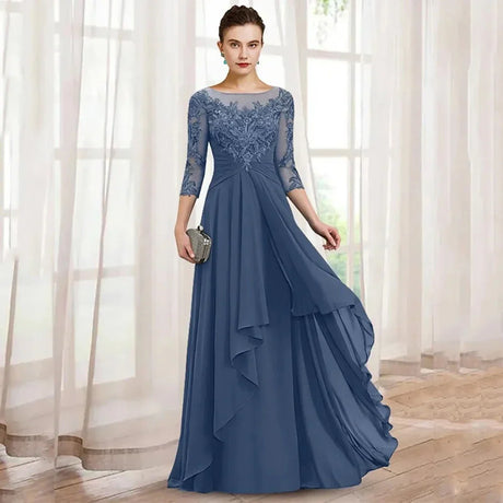 Elegant A-Line Mother Of The Bride Dresses Chiffon