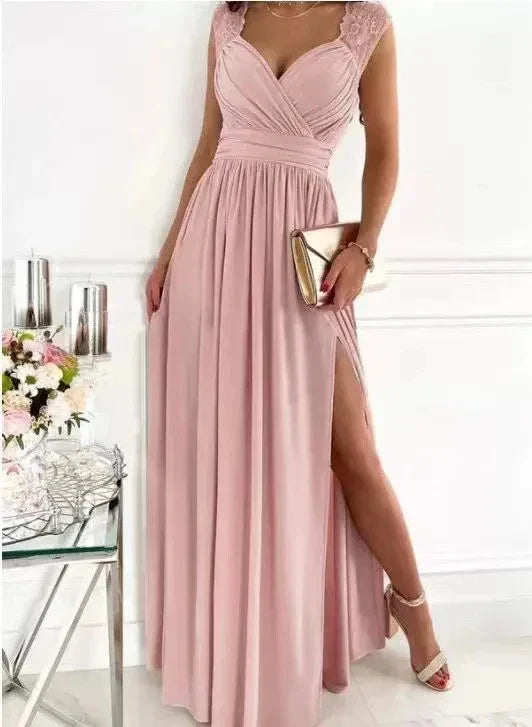 Elegant Long Wedding Bridesmaid Dress For Women Lady