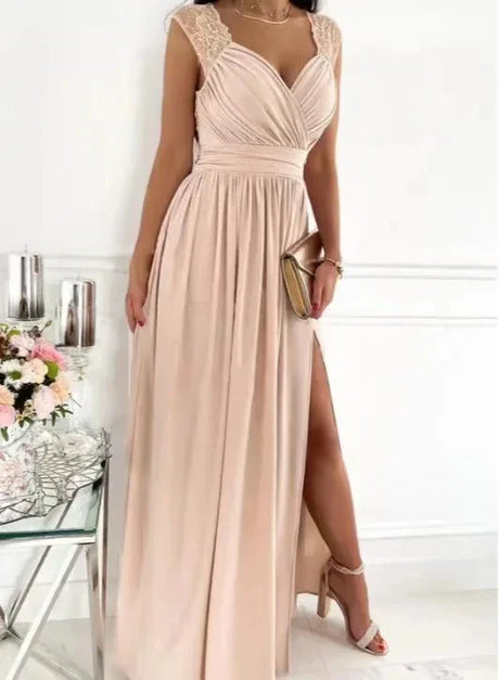 Elegant Long Wedding Bridesmaid Dress For Women Lady