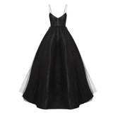 Elegant Spaghetti Strap Evening Guest Prom Long Party