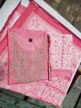 Embroidery Salwar Kameez Diwali Women Suit Pink Rayon