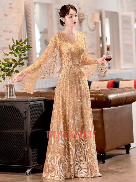 Fdhaolu Custom Size Gold Sequin Mother