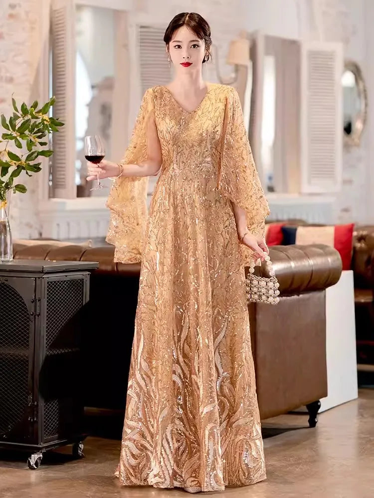 Fdhaolu Custom Size Gold Sequin Mother