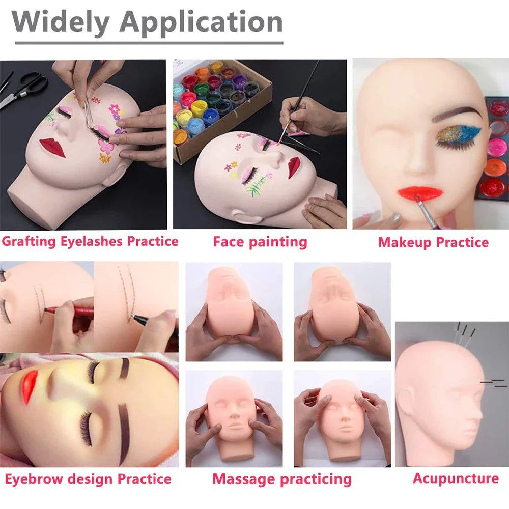 False Eyelash Extension Kit Beginner Mannequin Head