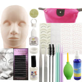 False Eyelash Extension Training Kit Practice Model Head