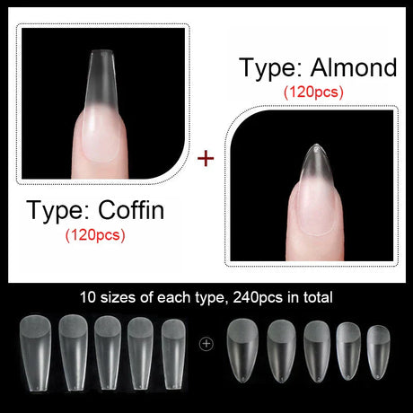 False Nails New Matte Tips Fake Nail Capsule