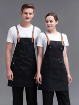 Fashion Canvas Kitchen Aprons For Woman Men Chef