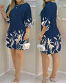 Fashion New Plants Print Casual Dress For Women