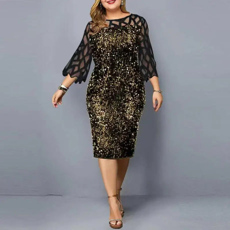 Fashion Sequinis Women Party Dresses New Spring Lace