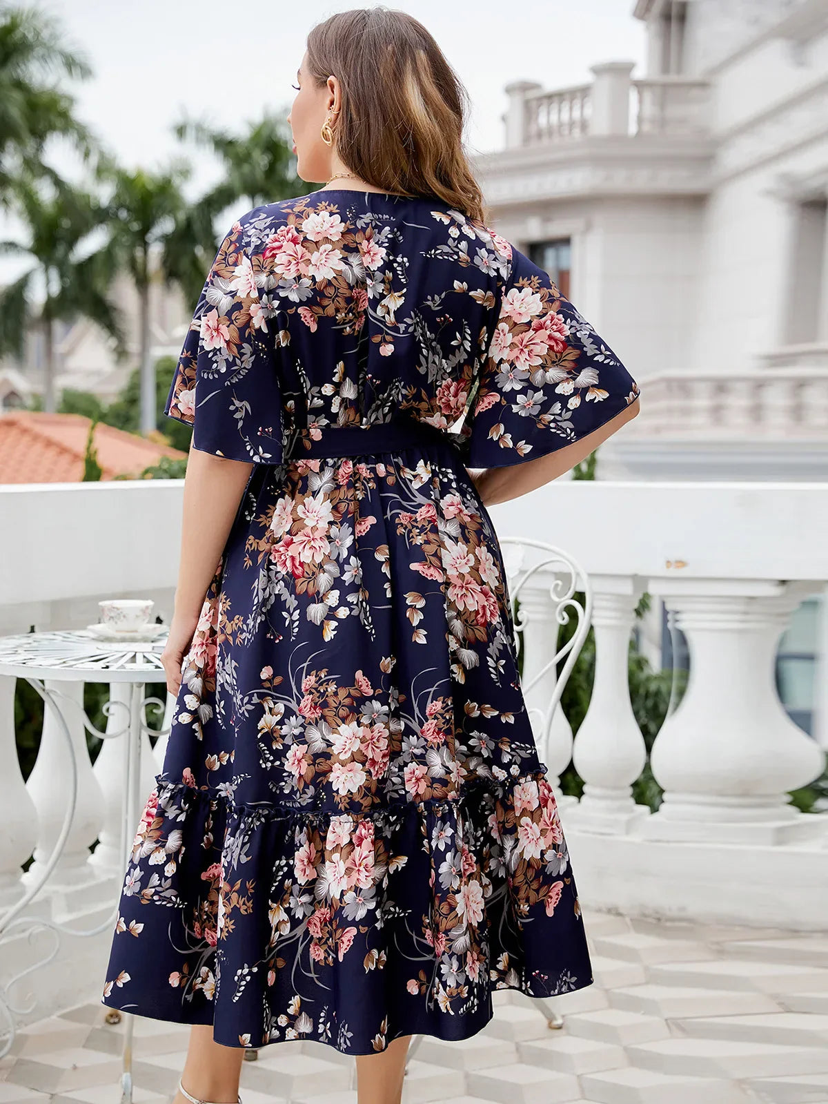 Female Elegant And Pretty Casual Printed Lace Up