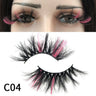 Fluffy Mink Eyelashes Colored Lashes With Glitter